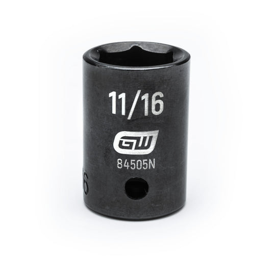 Gearwrench 84505N 1/2" Drive 6 Point Standard Impact SAE Socket 11/16"