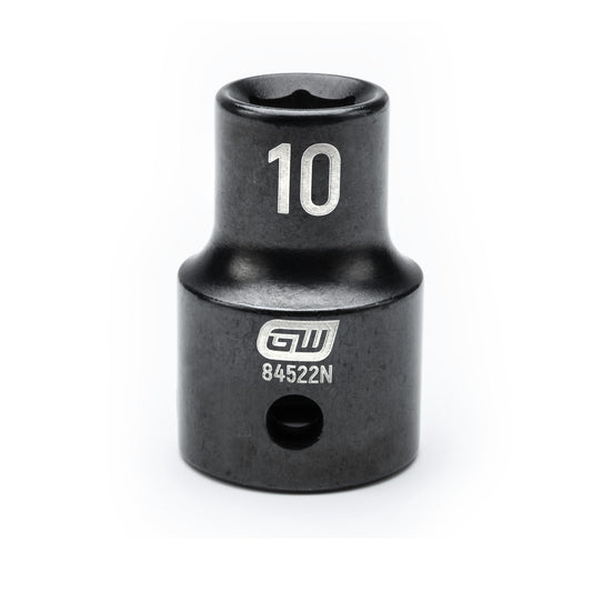 Gearwrench 84522N 1/2" Drive 6 Point Standard Impact Metric Socket 10mm