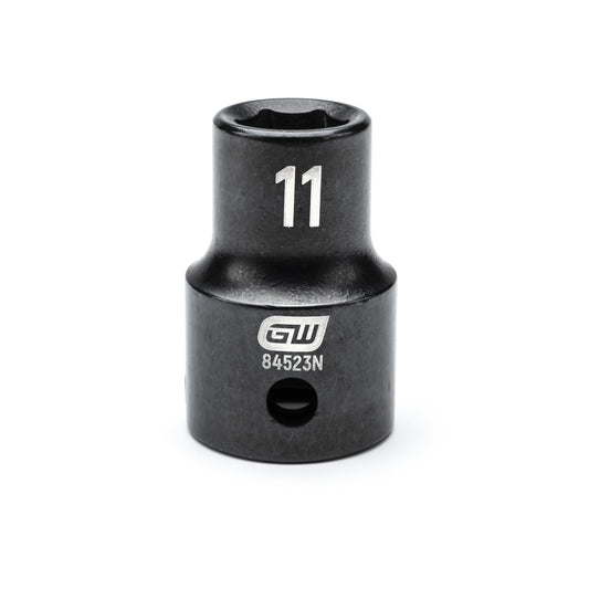 Gearwrench 84523N 1/2" Drive 6 Point Standard Impact Metric Socket 11mm