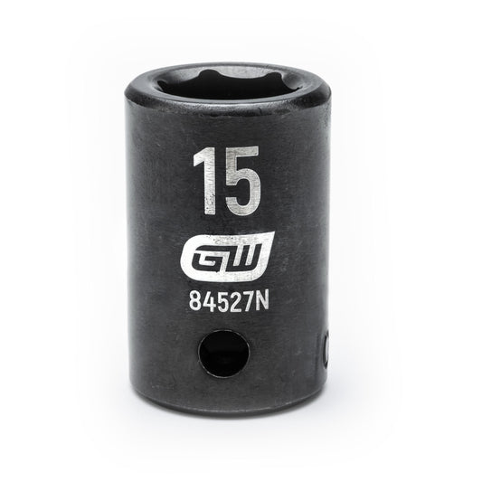Gearwrench 84527N 1/2" Drive 6 Point Standard Impact Metric Socket 15mm