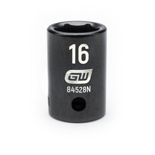 Gearwrench 84528N 1/2" Drive 6 Point Standard Impact Metric Socket 16mm