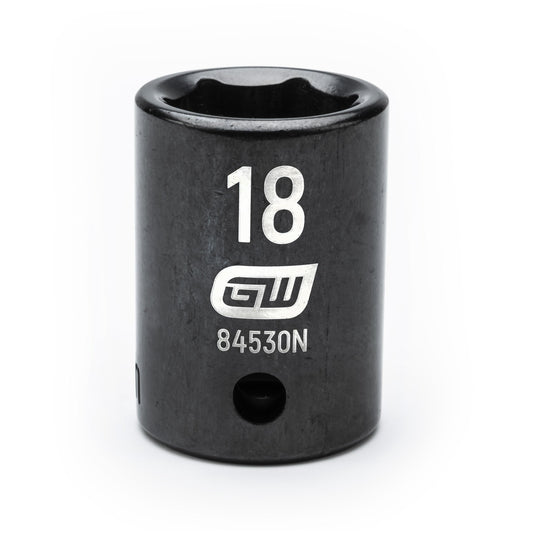Gearwrench 84530N 1/2" Drive 6 Point Standard Impact Metric Socket 18mm