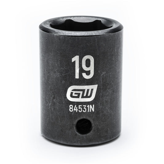 Gearwrench 84531N 1/2" Drive 6 Point Standard Impact Metric Socket 19mm