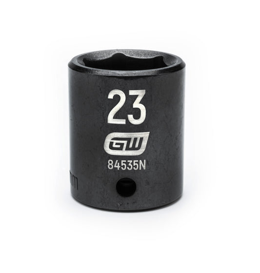 Gearwrench 84535N 1/2" Drive 6 Point Standard Impact Metric Socket 23mm