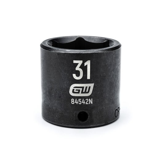 Gearwrench 84542N 1/2" Drive 6 Point Standard Impact Metric Socket 31mm