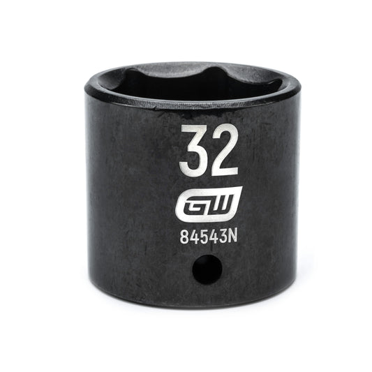 Gearwrench 84543N 1/2" Drive 6 Point Standard Impact Metric Socket 32mm