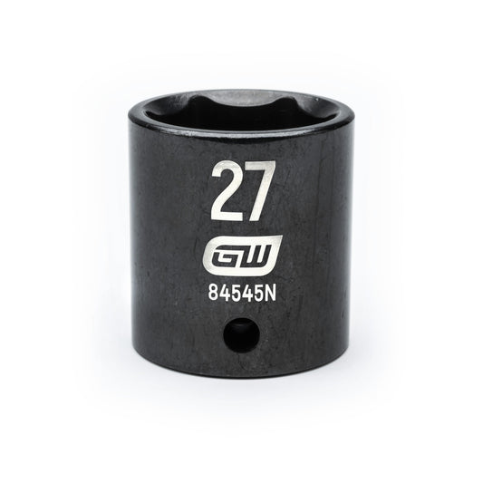 Gearwrench 84545N 1/2" Drive 6 Point Standard Impact Metric Socket 27mm