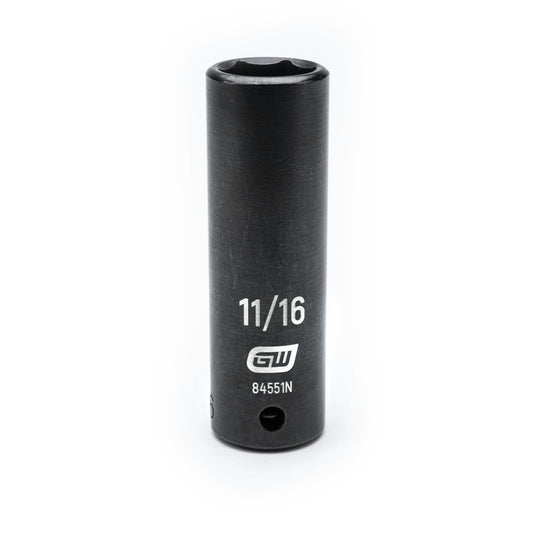 Gearwrench 84551N 1/2" Drive 6 Point Deep Impact SAE Socket 11/16"
