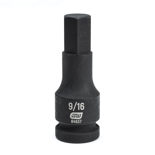 Gearwrench 84637 1/2" Drive Hex Bit Impact SAE Socket 9/16"