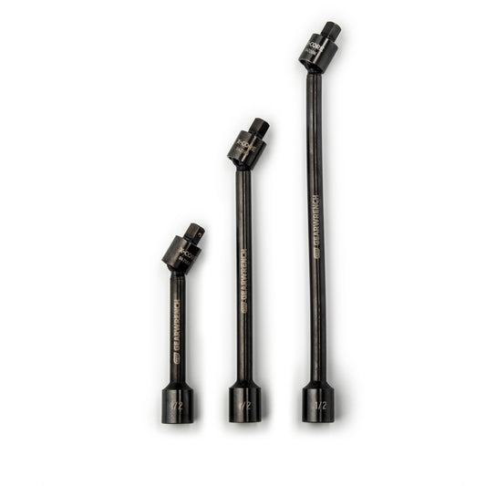 Gearwrench 84721N 3 Piece 1/2" Drive X-Core™ Pinless Universal Joint Impact Extension Set 6", 9" & 12"
