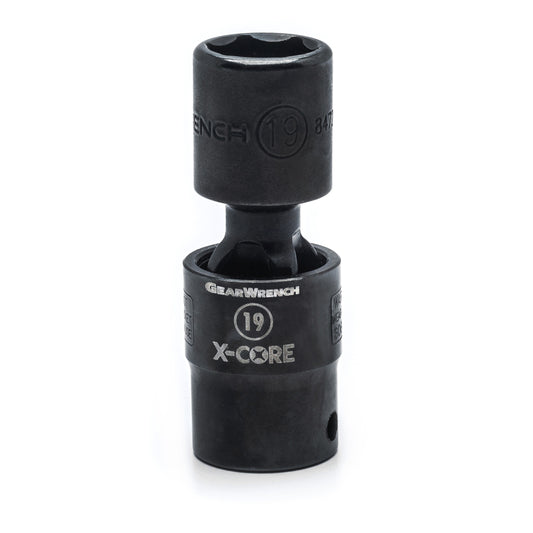 Gearwrench 84729 1/2" Drive 6 Point Standard X-Core™ Pinless Impact Universal Metric Socket 19mm