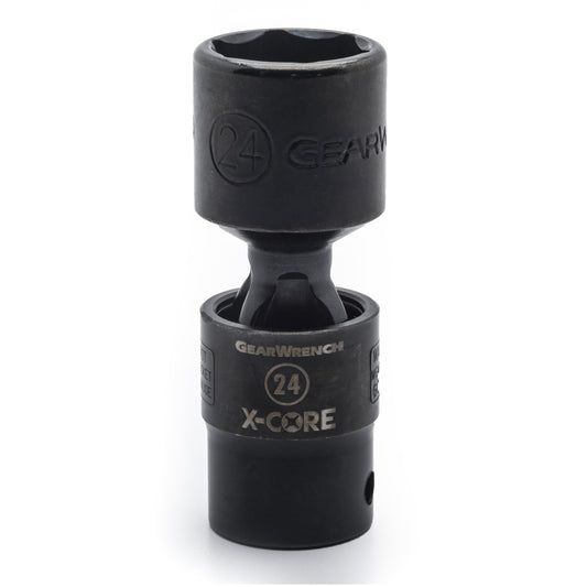 Gearwrench 84725 1/2" Drive 6 Point Standard X-Core™ Pinless Impact Universal Metric Socket 15mm