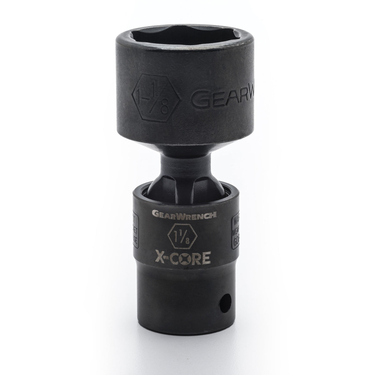 Gearwrench 84747 1/2" Drive 6 Point Standard X-Core™ Pinless Impact Universal SAE Socket 1-1/8"