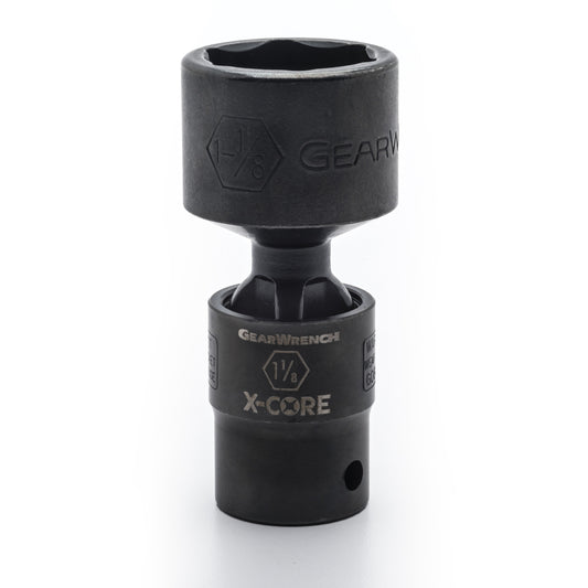 Gearwrench 84745 1/2" Drive 6 Point Standard X-Core™ Pinless Impact Universal SAE Socket 1"