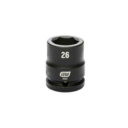Gearwrench 84837 3/4" Drive 6 Point Standard Impact Metric Socket 26mm