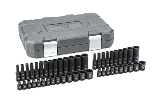 Gearwrench 84902 48 Piece 1/4" Drive 6 Point Standard and Deep Impact SAE/Metric Socket Set