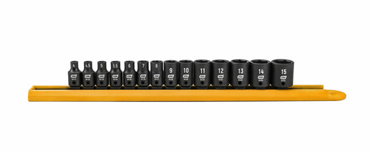 Gearwrench 84907 14 Piece 1/4" Drive 6 Point Standard Impact Metric Socket Set