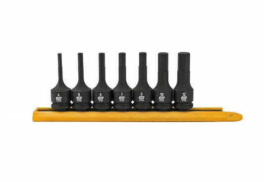 Gearwrench 84912 7 Piece 3/8" Drive Hex Bit Impact Metric Socket Set