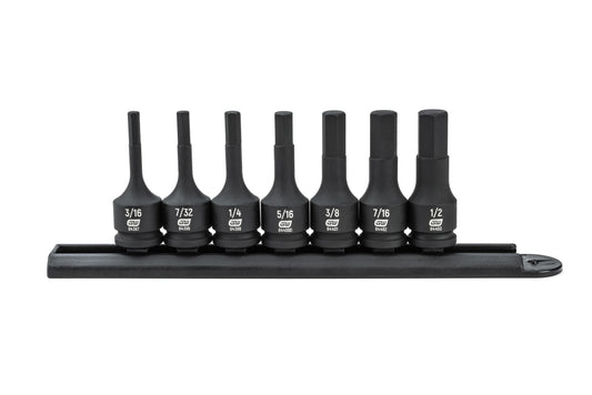 Gearwrench 84913 7 Piece 3/8" Drive Hex Bit Impact SAE Socket Set