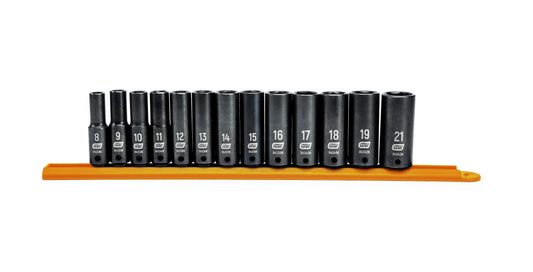 Gearwrench 84914N 13 Piece 3/8" Drive 6 Point Deep Impact Metric Socket Set
