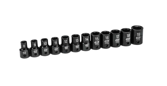 Gearwrench 84930N 12 Piece 1/2" Drive 6 Point Standard Impact Metric Socket Set