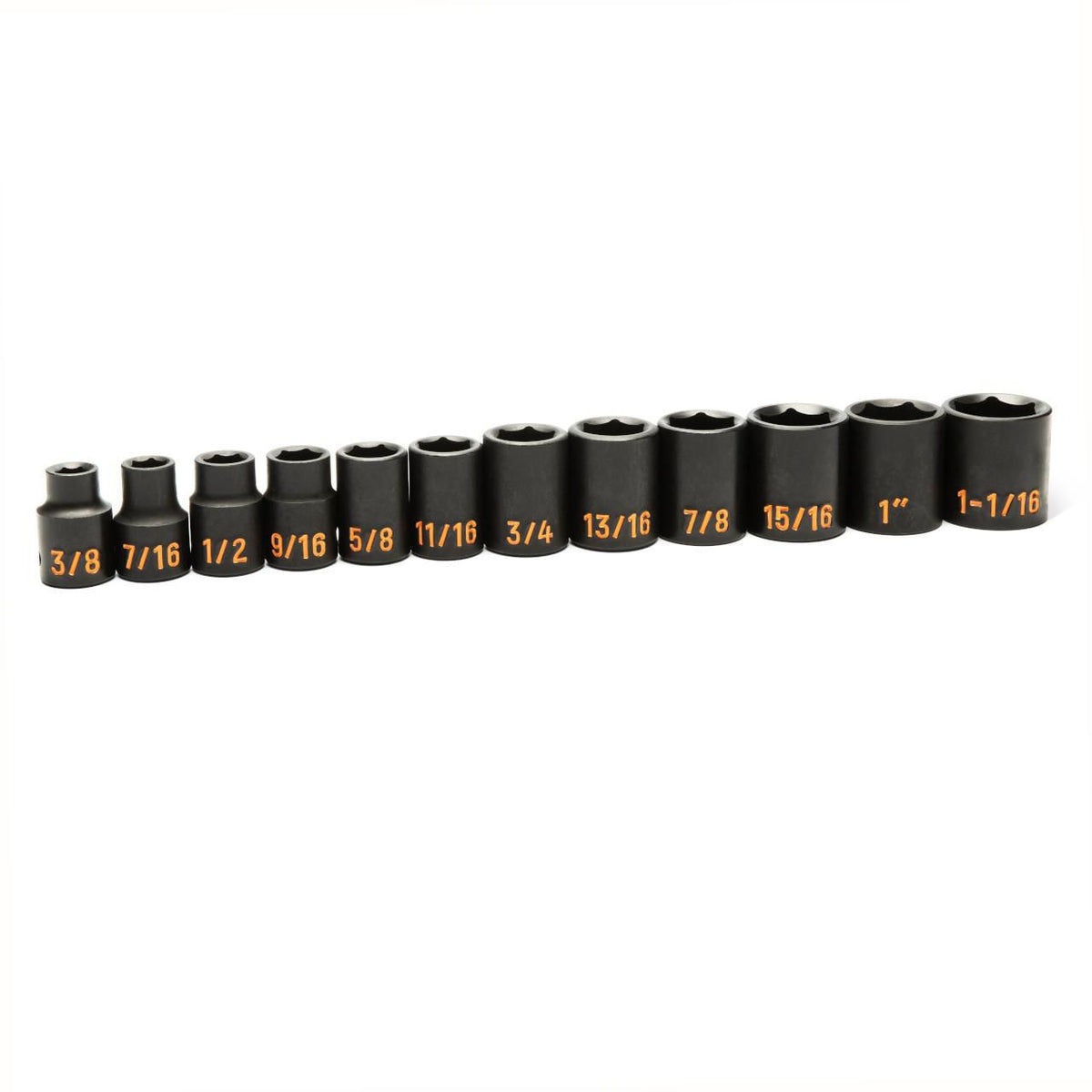 Gearwrench 84931H 12 Piece 1/2" Drive 6 Point SAE Hi-Viz Impact Socket Set