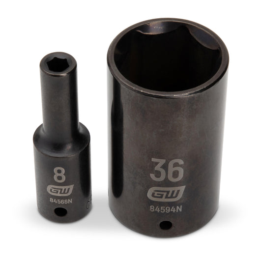 Gearwrench 84935N 29 Piece 1/2" Drive 6 Point Deep Impact Metric Socket Set
