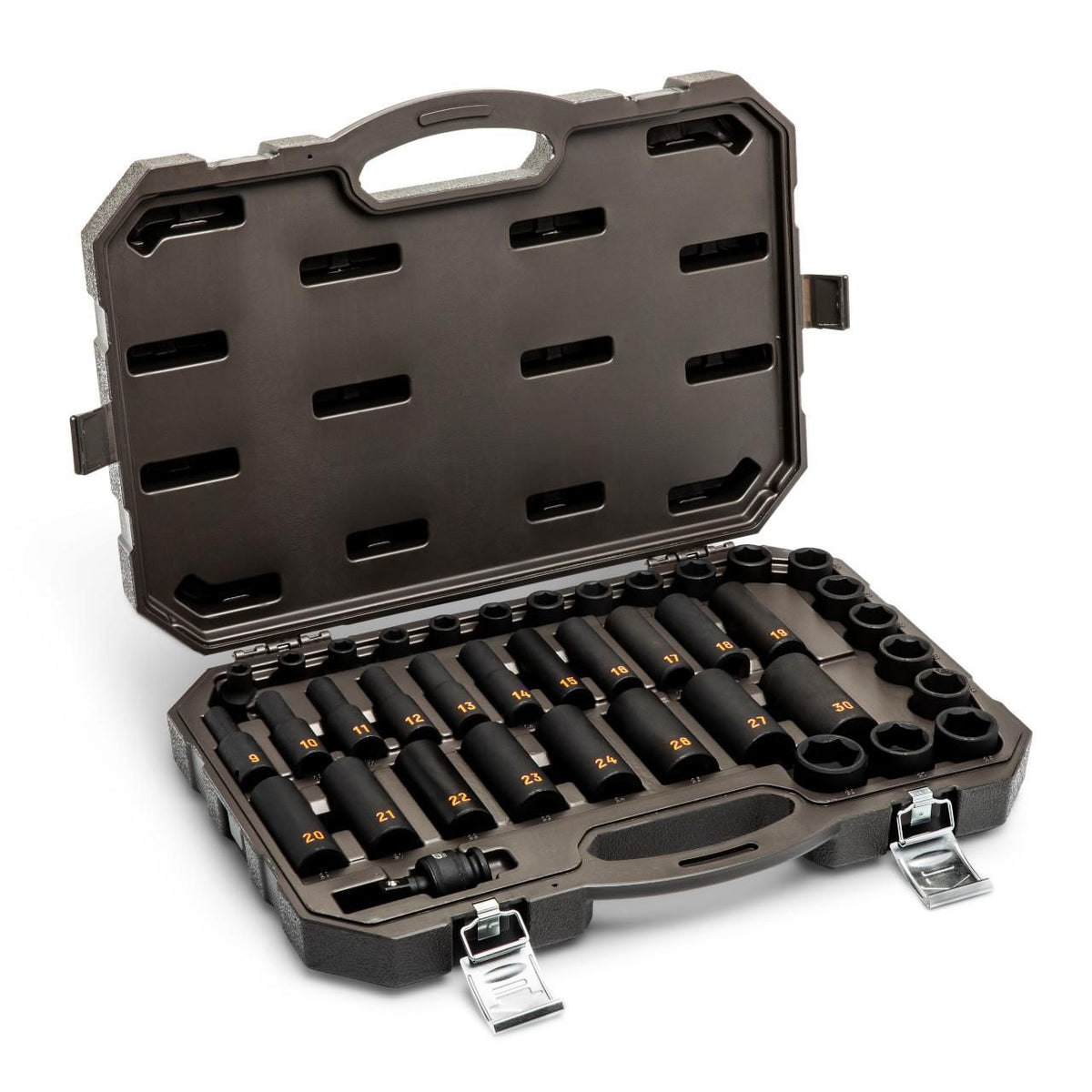 Gearwrench 84948H 39 Piece 1/2" Drive 6 Point Metric Hi-Viz Standard & Deep Impact Socket Set