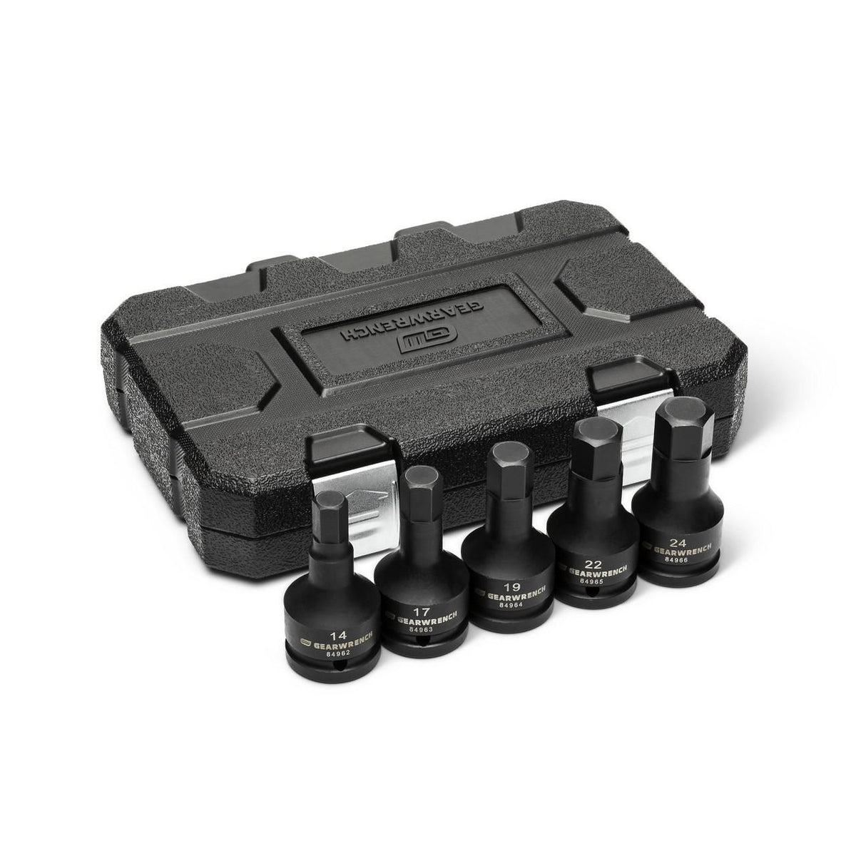 Gearwrench 84968 5 Piece 3/4" Drive Metric Impact Hex Bit Socket Set with Blow Mold Case