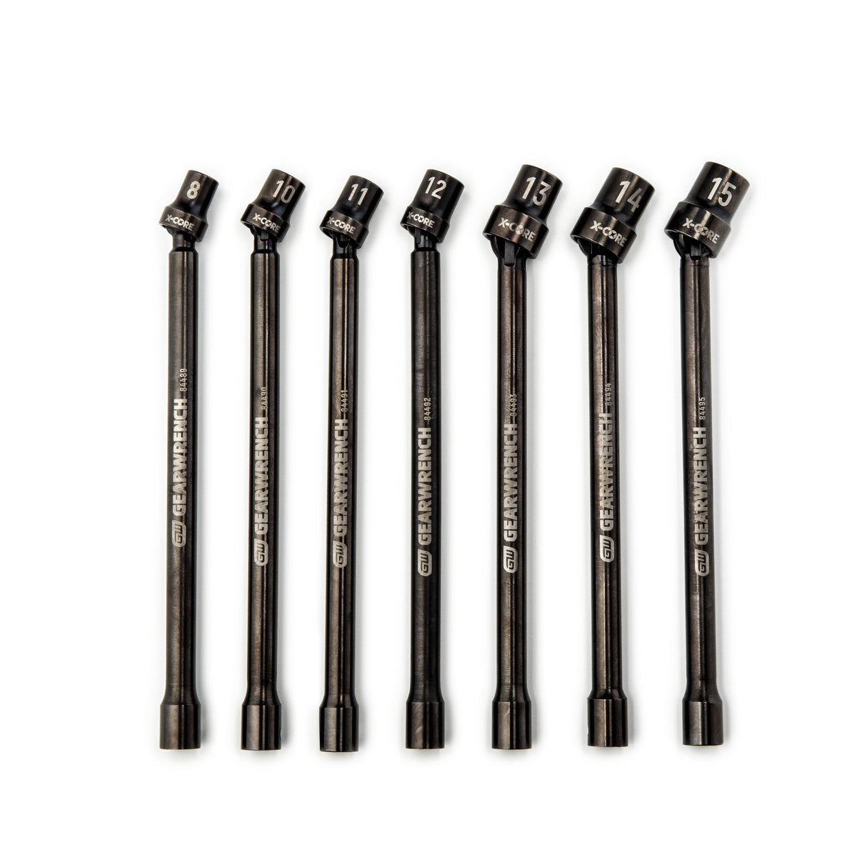 Gearwrench 84980 7 Piece 3/8" Drive 6 Point X-Core™ Pinless Universal Impact Metric Extension Socket Set