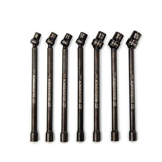 Gearwrench 84980 7 Piece 3/8" Drive 6 Point X-Core™ Pinless Universal Impact Metric Extension Socket Set