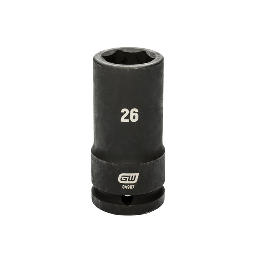 Gearwrench 84987 3/4" Drive 6 Point Deep Impact Metric Socket 26mm