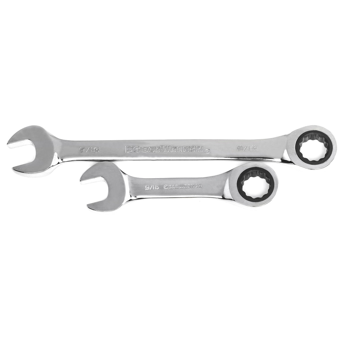 Gearwrench 85034 34 Piece 72-Tooth 12 Point Standard and Stubby Ratcheting Combination SAE/Metric Wrench Set
