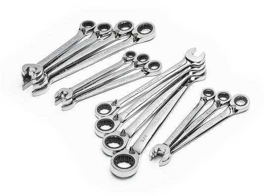 Gearwrench 85142 14 Piece 72-Tooth 12 Point Reversible Ratcheting Combination SAE/Metric Wrench Set