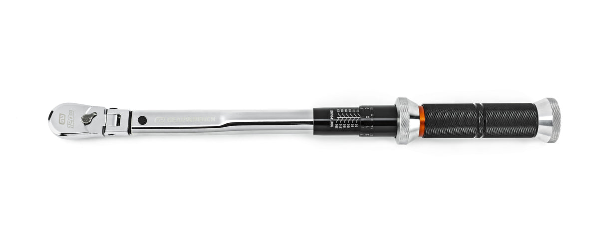 Gearwrench 85188 3/8" Drive 120XP™ Flex Head Micrometer Torque Wrench 5-75 ft/lbs.