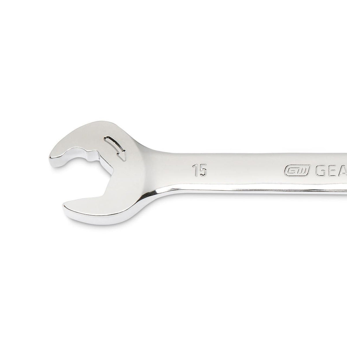 Gearwrench 85515 15mm 72-Tooth 12 Point Open End Ratcheting Combination Wrench