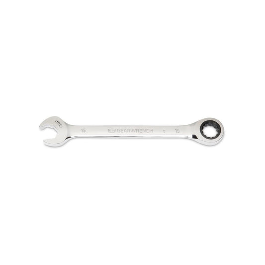 Gearwrench 85515 15mm 72-Tooth 12 Point Open End Ratcheting Combination Wrench