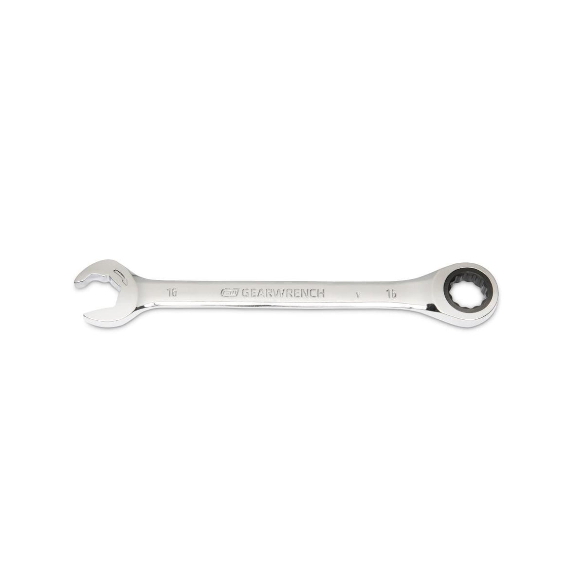 Gearwrench 85516 16mm 72-Tooth 12 Point Open End Ratcheting Combination Wrench