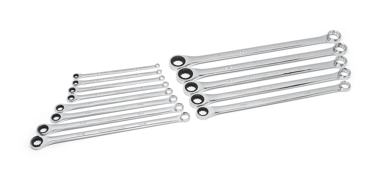 Gearwrench 85999 13 Piece 72-Tooth 12 Point XL GearBox™ Double Box Ratcheting SAE Wrench Set