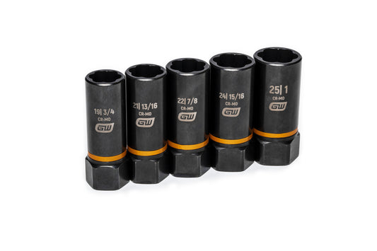 Gearwrench 86070 5 Piece 1/2" Drive Bolt Biter™ Deep Extraction Socket Set