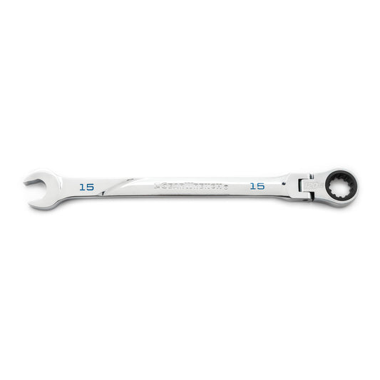 Gearwrench 86215 15mm 120XP™ Universal Spline XL Flex Head Ratcheting Combination Wrench