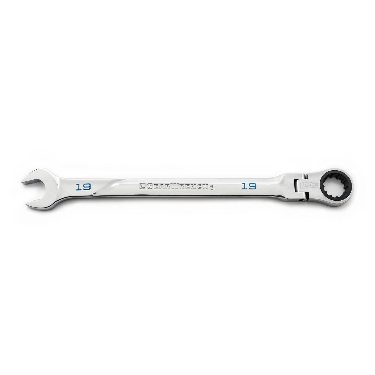 Gearwrench 86219 19mm 120XP™ Universal Spline XL Flex Head Ratcheting Combination Wrench