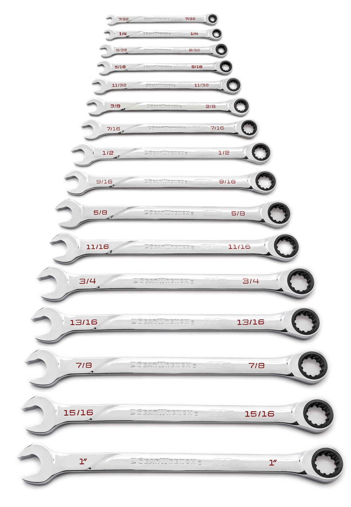 Gearwrench 86451 16 Piece 120XP™ Universal Spline XL Ratcheting Combination SAE Wrench Set