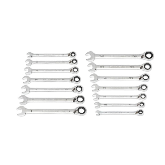 Gearwrench 86660 14 Piece 90-Tooth 12 Point SAE Reversible Ratcheting Wrench Set