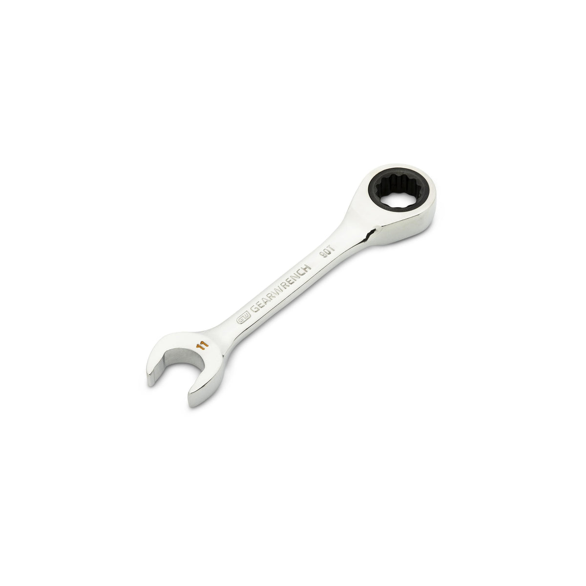 Gearwrench 86841 11mm 90-Tooth 12 Point Stubby Combination Ratcheting Wrench