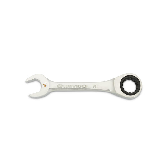 Gearwrench 86842 12mm 90-Tooth 12 Point Stubby Combination Ratcheting Wrench