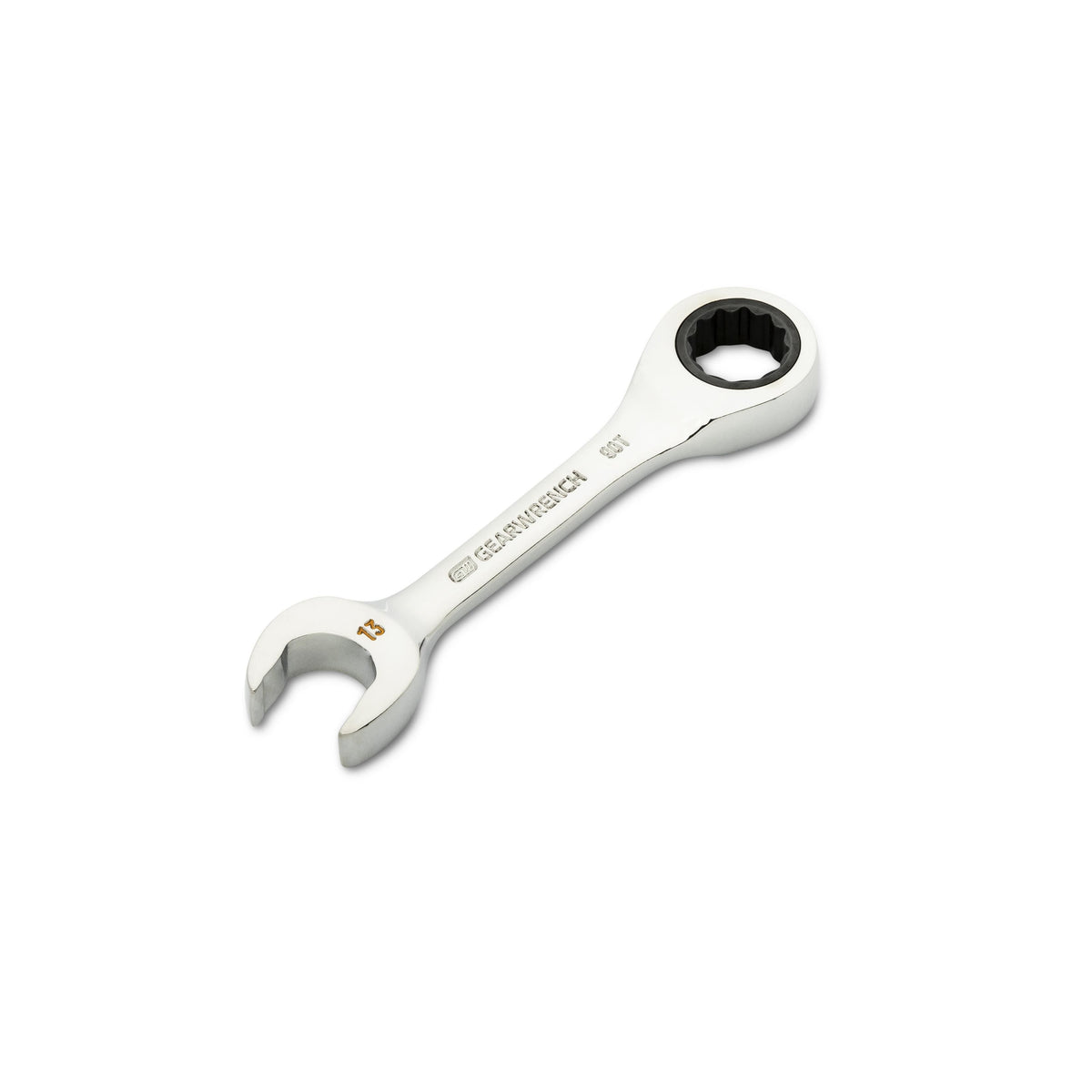 Gearwrench 86843 13mm 90-Tooth 12 Point Stubby Combination Ratcheting Wrench