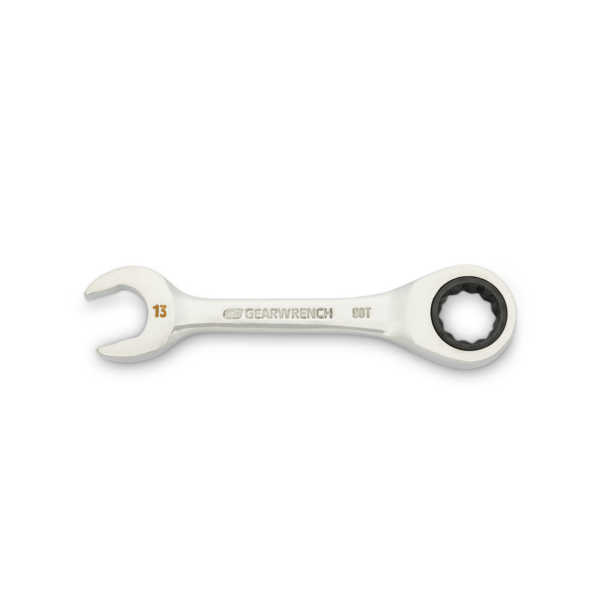 Gearwrench 86843 13mm 90-Tooth 12 Point Stubby Combination Ratcheting Wrench