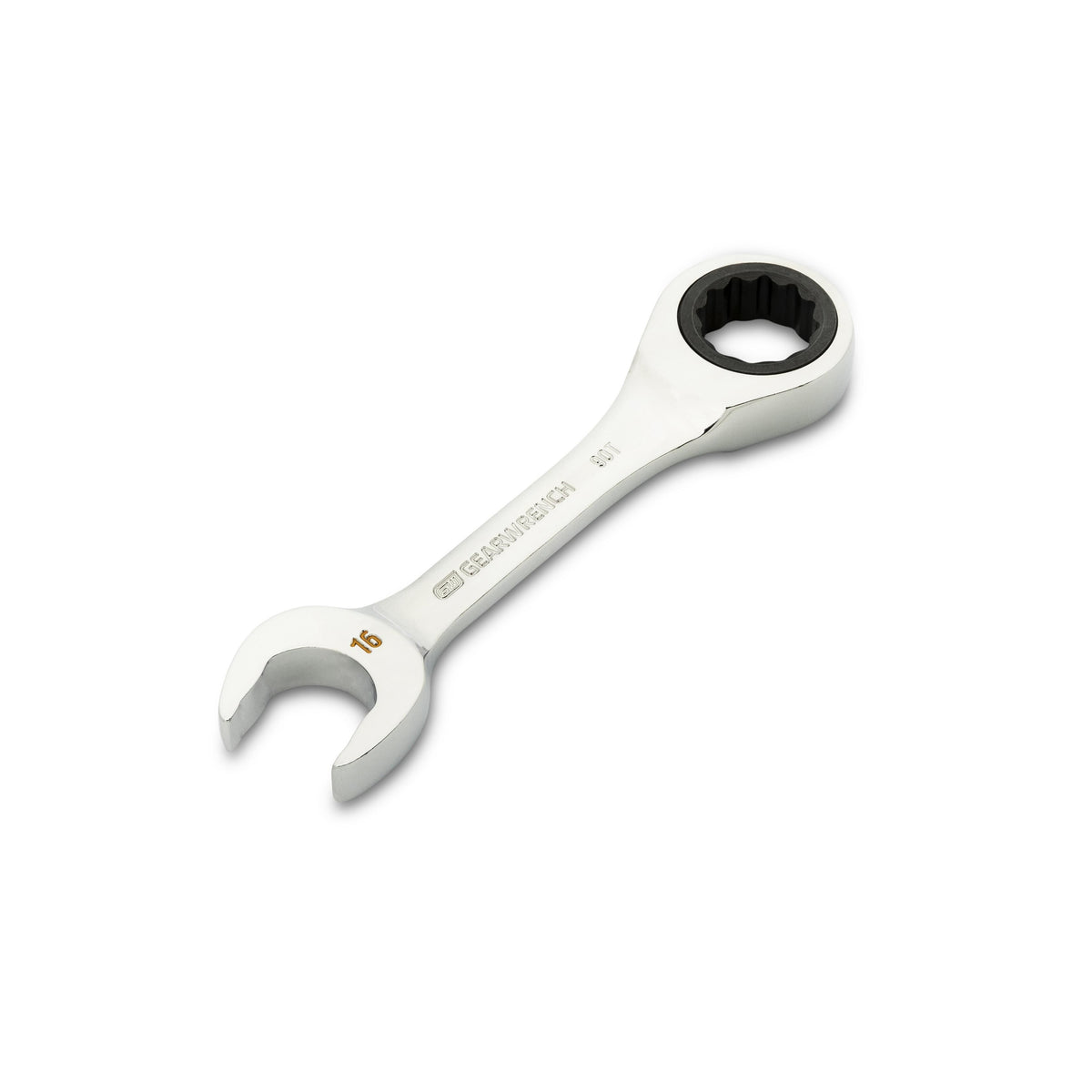Gearwrench 86846 16mm 90-Tooth 12 Point Stubby Combination Ratcheting Wrench