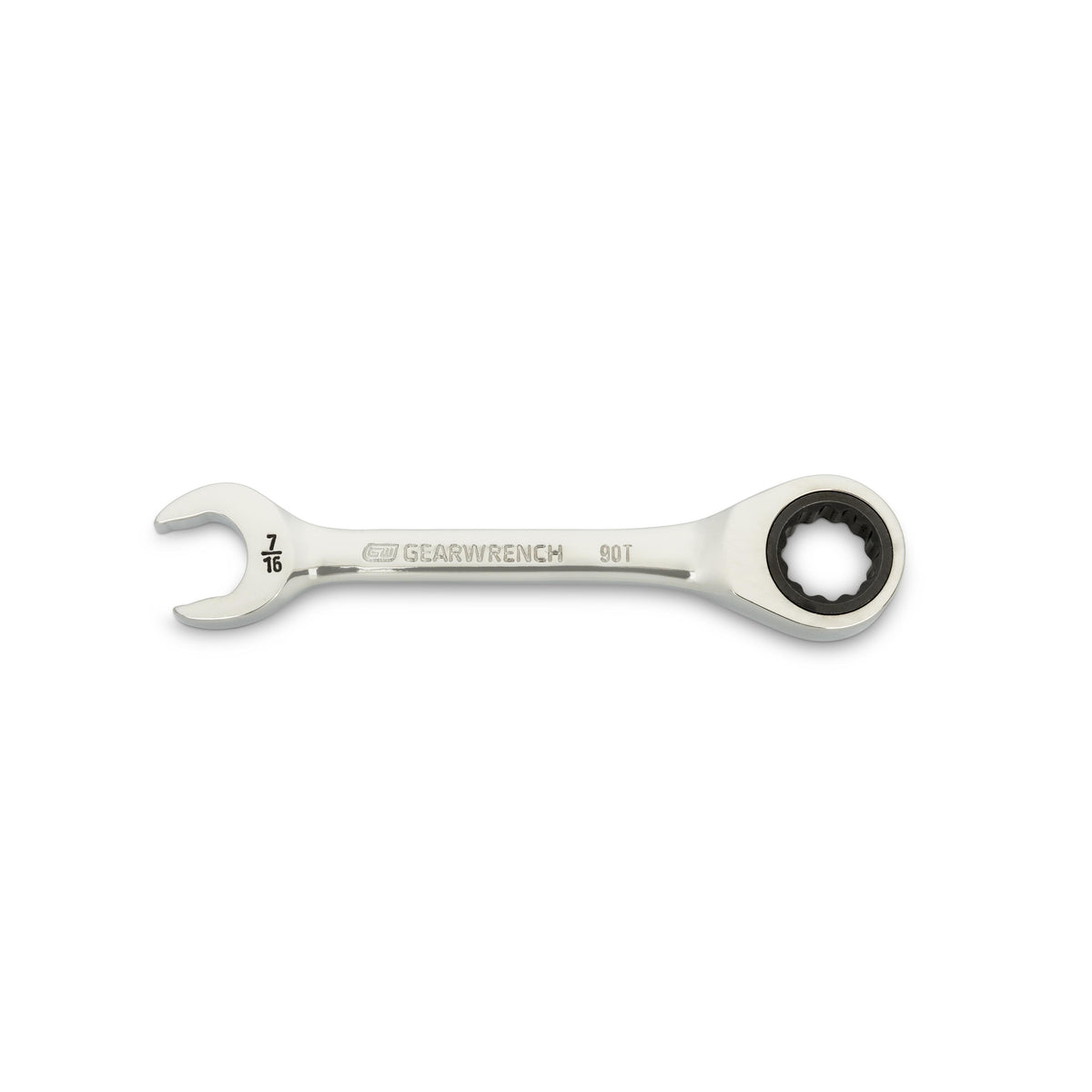 Gearwrench 86852 7/16" 90-Tooth 12 Point Stubby Combination Ratcheting Wrench